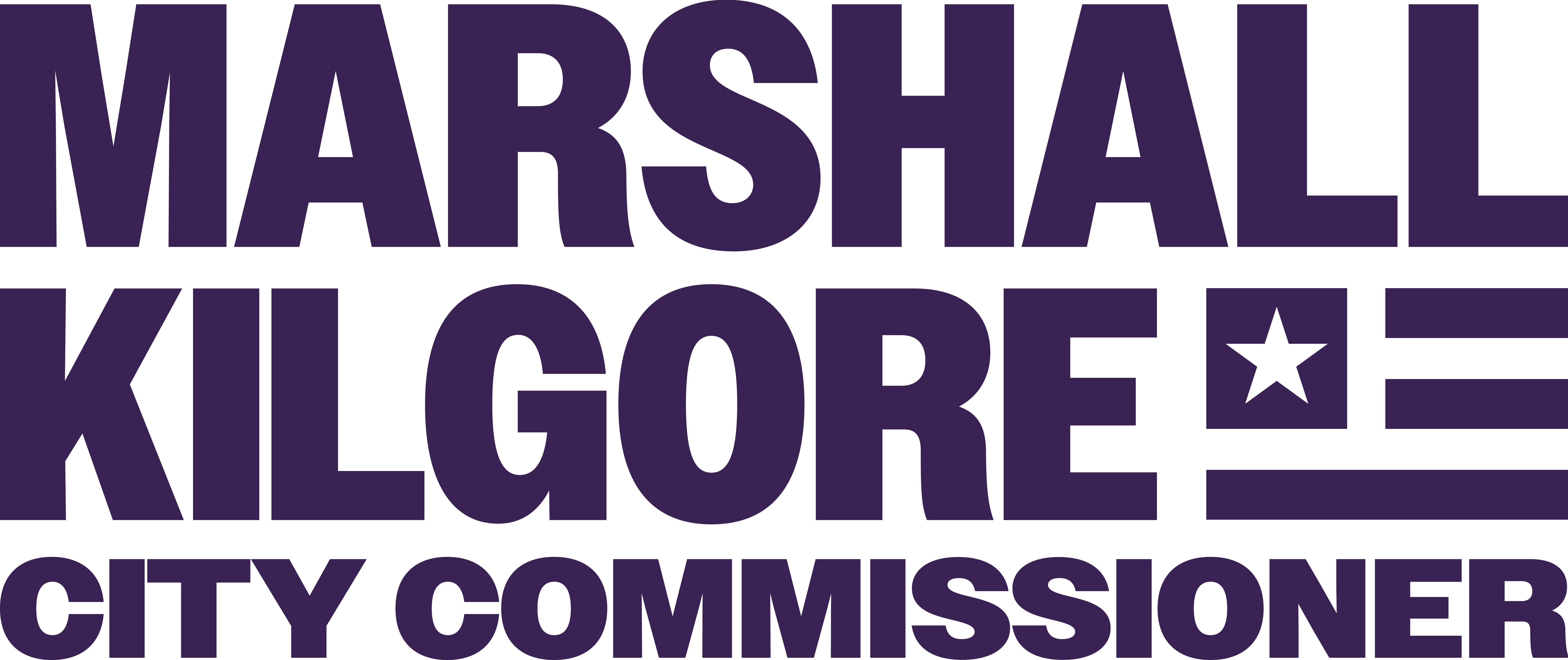 Marshall Kilgore City Commissioner dark logo