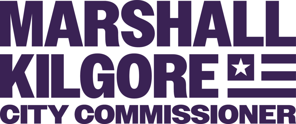 Marshall Kilgore City Commissioner dark logo
